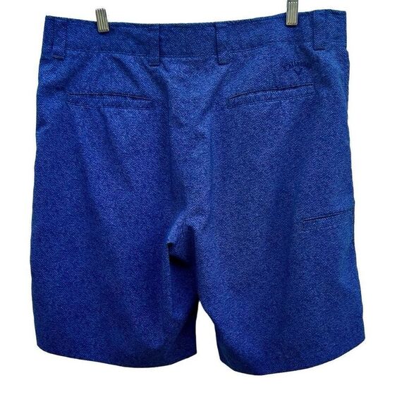 Callaway Shorts Men’s Sz 36 Blue with Black Tweed Flat Front Deep Front Pockets - Picture 6 of 11